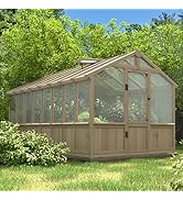 Amazon.com : Mupater 8 x 16 FT Wooden Greenhouse for Outdoor